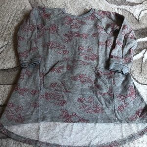 Little Wings hi-lo sweatshirt w red birds 24 mos